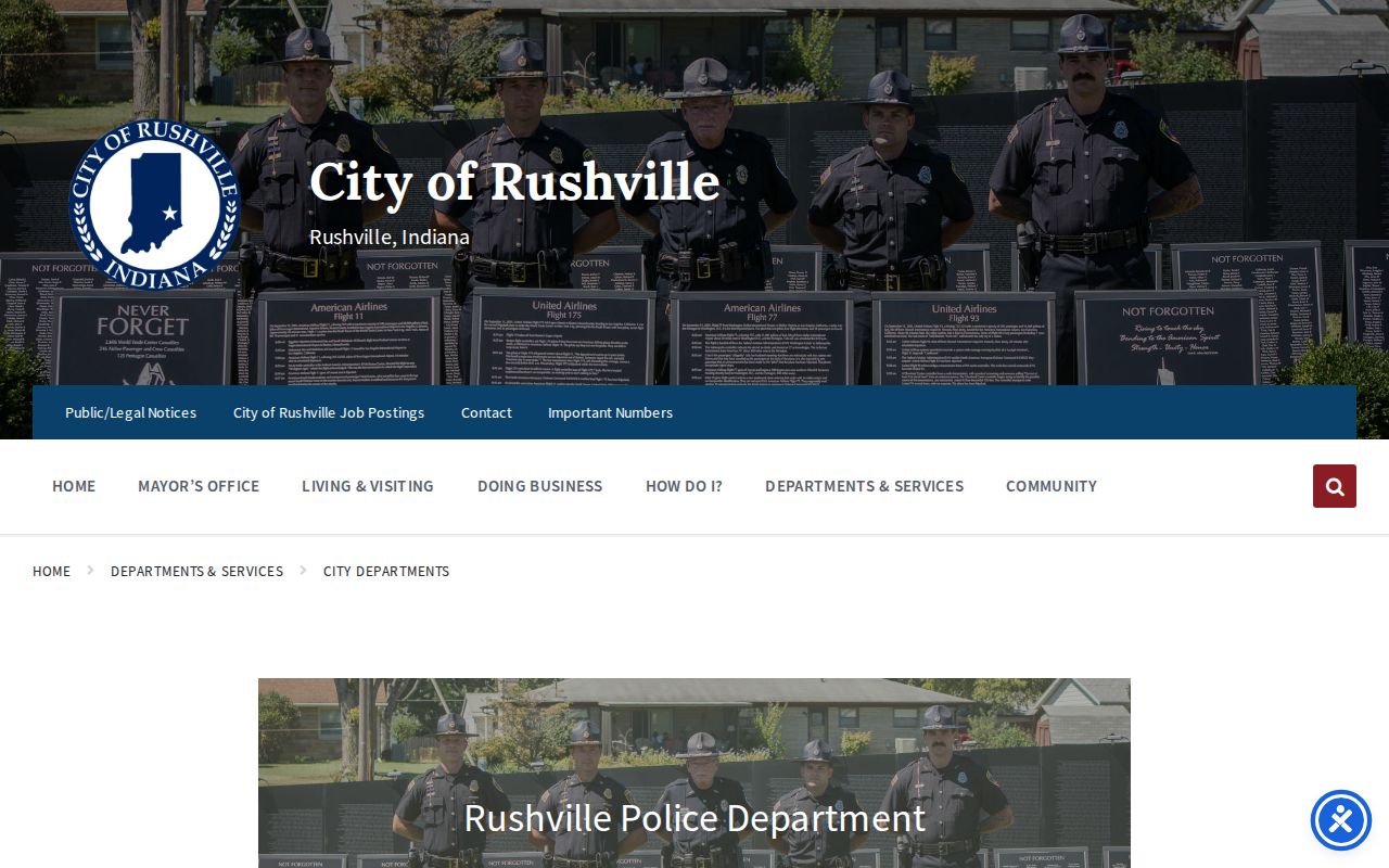 Official Rushville Police Department contact and program page